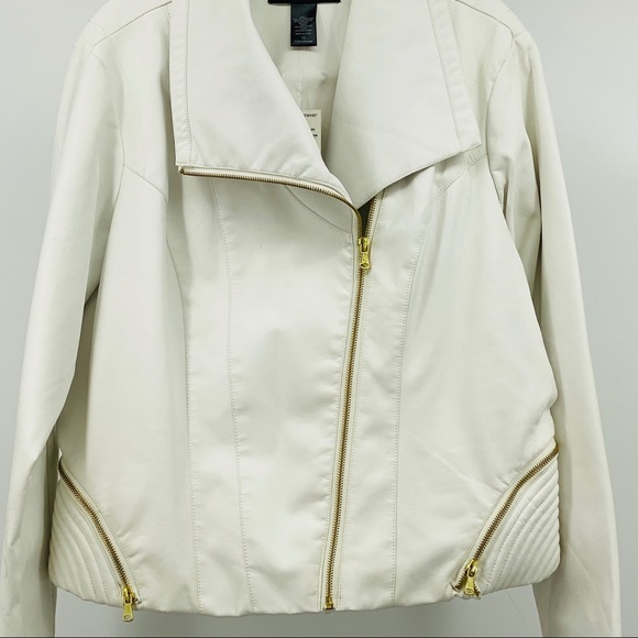 Ashley Stewart Jackets & Blazers - NWT Ashley Stewart Faux Leather Motorcycle Jacket